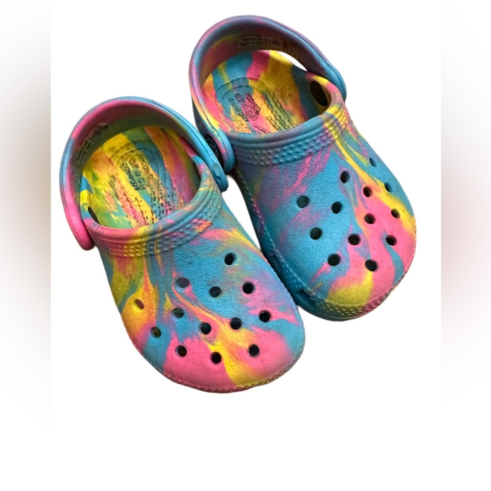 Crocs Kids' Classic Marbled Tie-Dye Clog